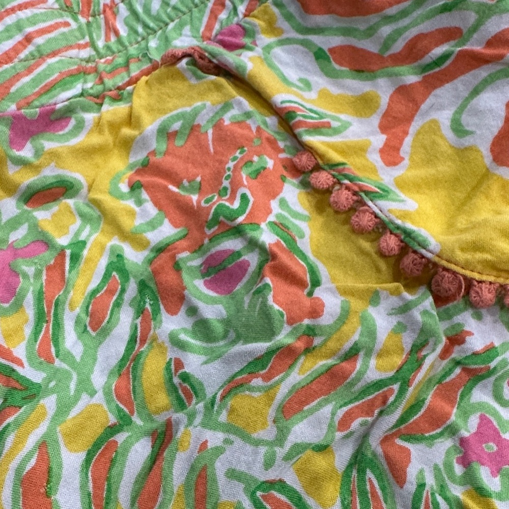 Lilly Pulitzer Navy/White and Pink/Green/Yellow Patterned Shorts Bundle SZ Large - Picture 4 of 7